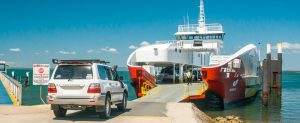 Boarding a ferry