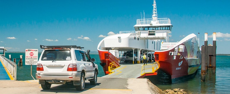 Boarding a ferry